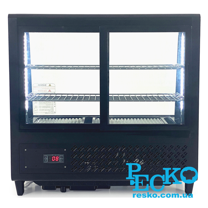 Витрина холодильная GoodFood RTW100L черная Premium кондитерская настольная горизонтальная
