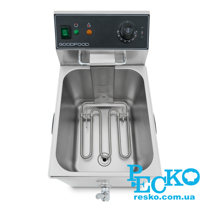 Фритюрниця GoodFood EF8T BLACK з краном електрична професійна 8 л