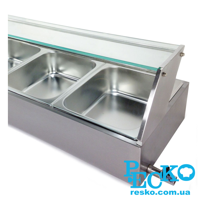 Марміт теловий GoodFood BM4G GN 1/2 зі зливним краном електричний професійний