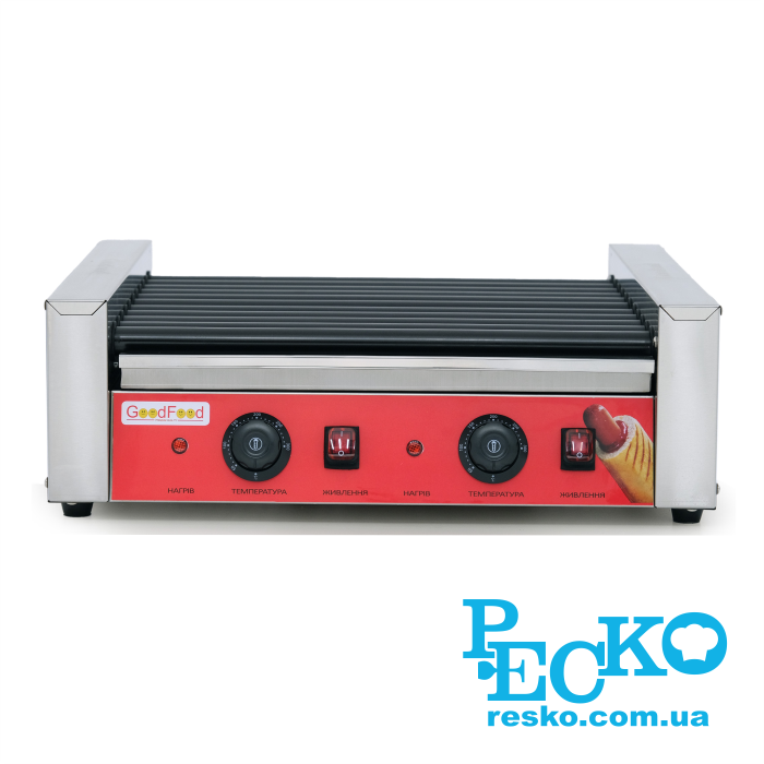 Гриль роликовий GoodFood HDRG11NS RED, 11 роликів