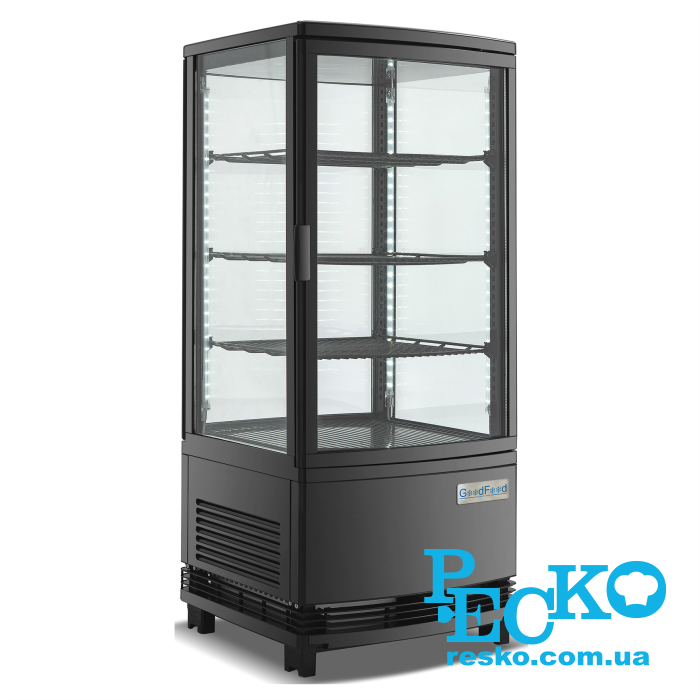 Шкаф холодильный GoodFood RT78LR2 черная витрина барная настольная black