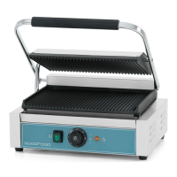 Гриль контактний GoodFood ECG11 BLUE притискний професійний ребристий