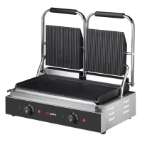 Гриль контактний GGM Gastro KGJ542 притискний професійний ребристий