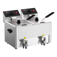 Фритюрниця GGM Gastro EFH8+8 з краном електрична професійна 8+8 л