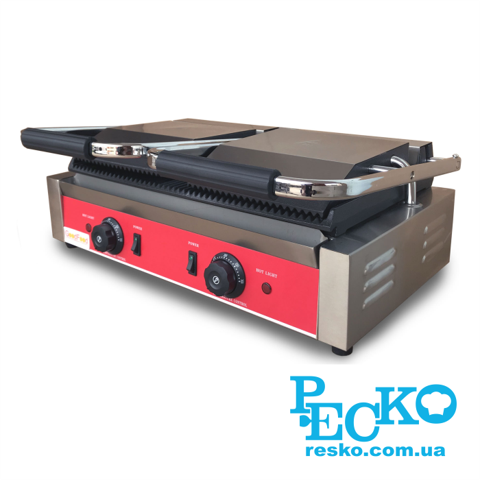 Гриль контактний GoodFood ECG20RR притискний професійний ребристий