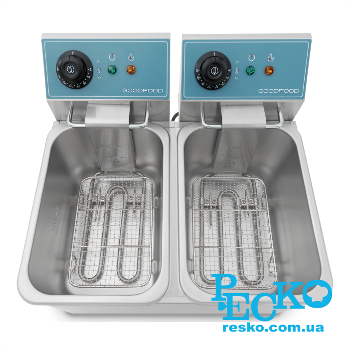 Фритюрниця GoodFood EF44 BLUE електрична професійна 4+4 л