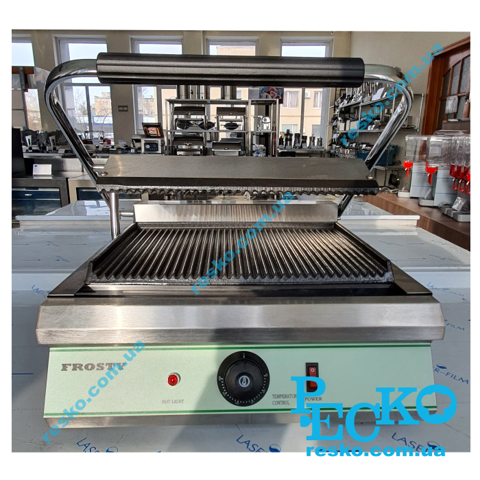 Гриль контактний Frosty SP-1C1 притискний професійний ребристий