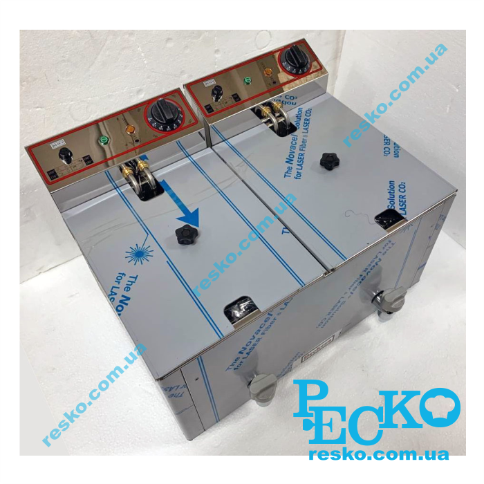 Фритюрниця Beckers FB 8+8 LT з краном електрична професійна 8+8 л