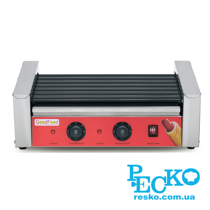 Гриль роликовий GoodFood HDRG7NS RED, 7 роликів