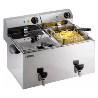 Фритюрниця Saro PROFRI 88 V з краном електрична професійна 8+8 л
