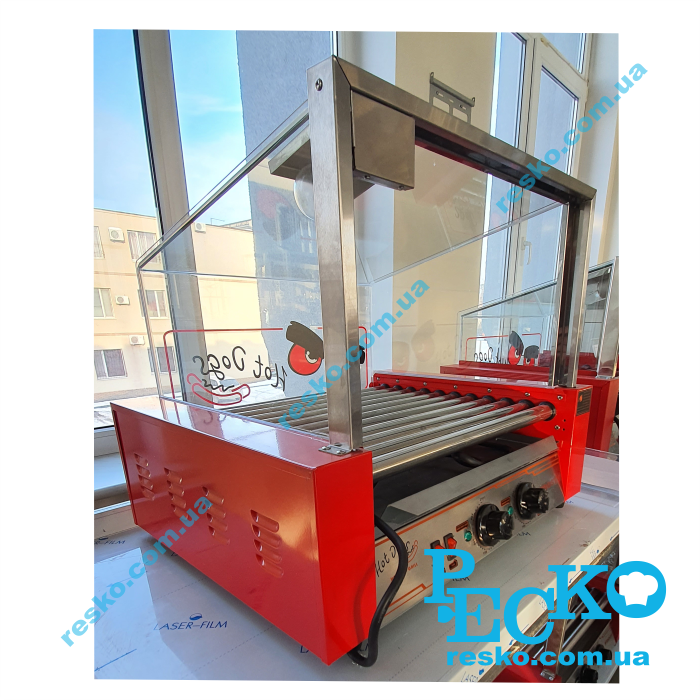 Гриль роликовий Frosty WY-011 зі склом 11 роликів