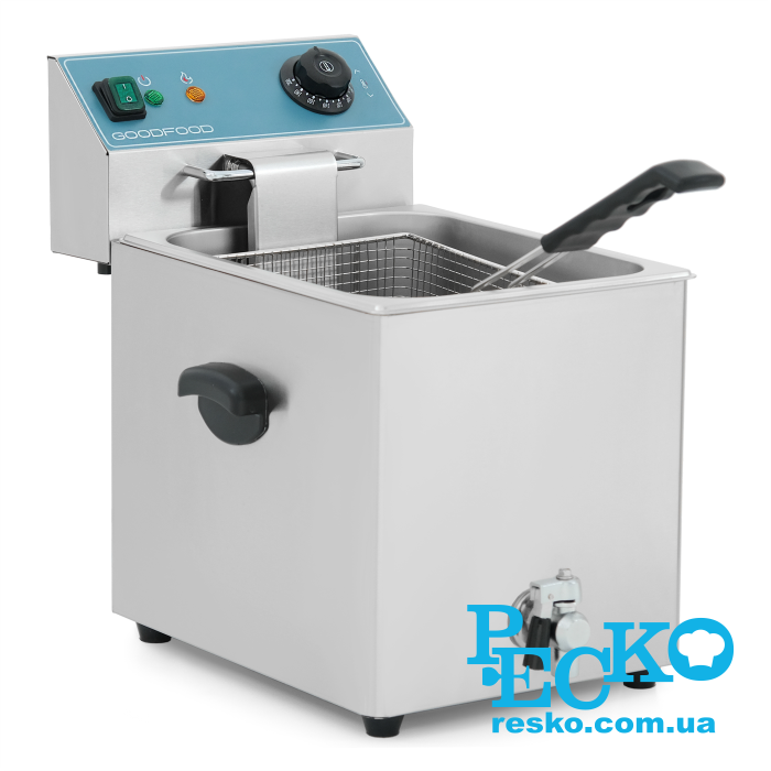 Фритюрниця GoodFood EF8T BLUE з краном електрична професійна 8 л