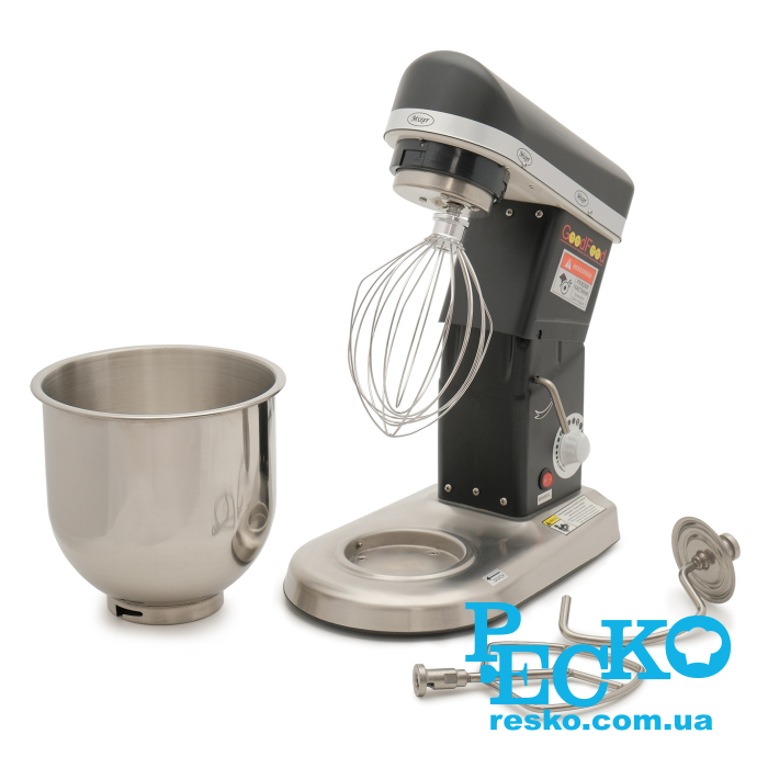 Миксер кондитерский планетарный GoodFood PM-B7 BLACK черный профессиональный 7 л промышленный настольный от компании РЕСКО