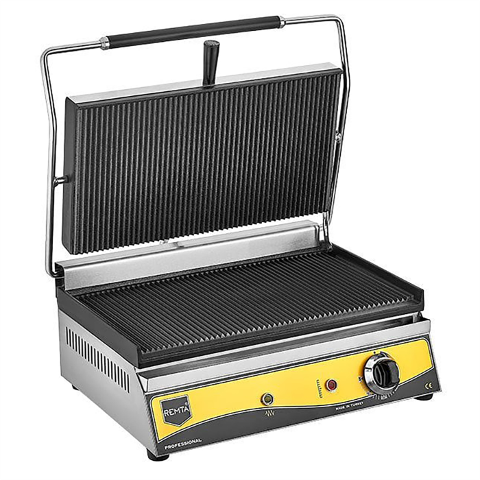 Гриль контактный Remta R73 прижимной профессиональный ребристый