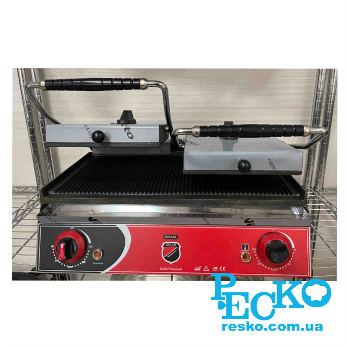 Гриль контактний Silver 2133 притискний професійний ребристий