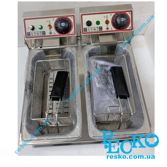 Фритюрниця Beckers FB 4+4 LTA електрична професійна 4+4 л