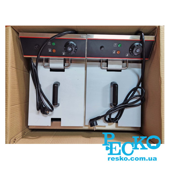 Фритюрница Airhot EF12+12 с краном электрическая профессиональная 12+12 л