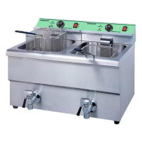 Фритюрниця Frosty EFS-12L-2 з краном електрична професійна 12+12 л