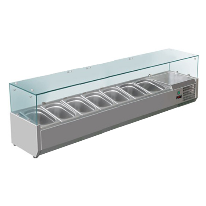 Витрина для топпинга Hurakan HKN-GXD1800GC холодильная для пиццы пиццерии