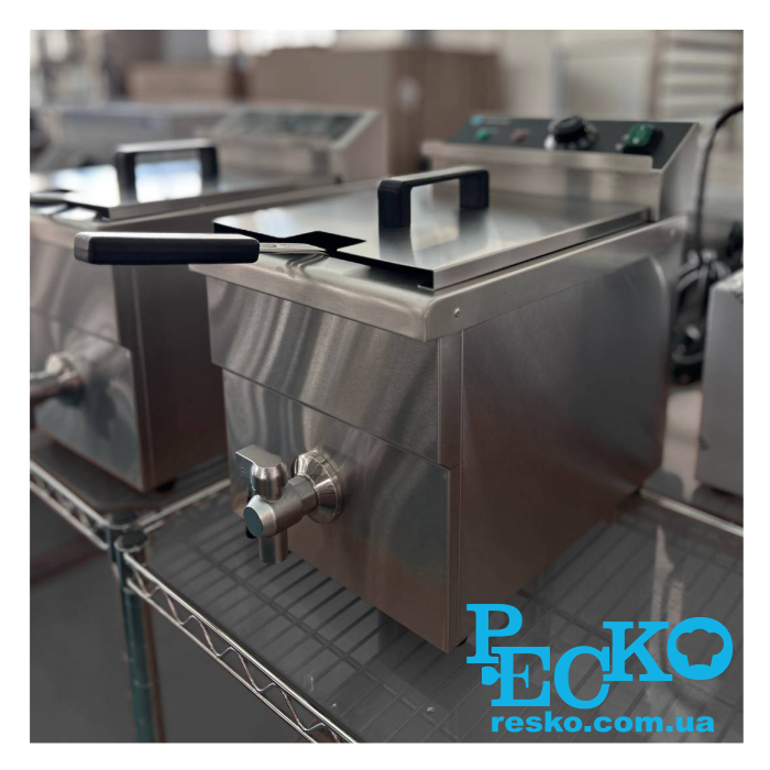 Фритюрница Hurakan HKN-FDI8D с краном индукционная профессиональная 8 л