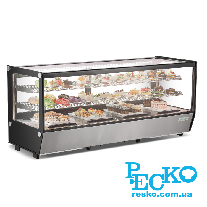 Витрина холодильная GoodFood RTW250L5 нержавеющая сталь кондитерская настольная горизонтальная