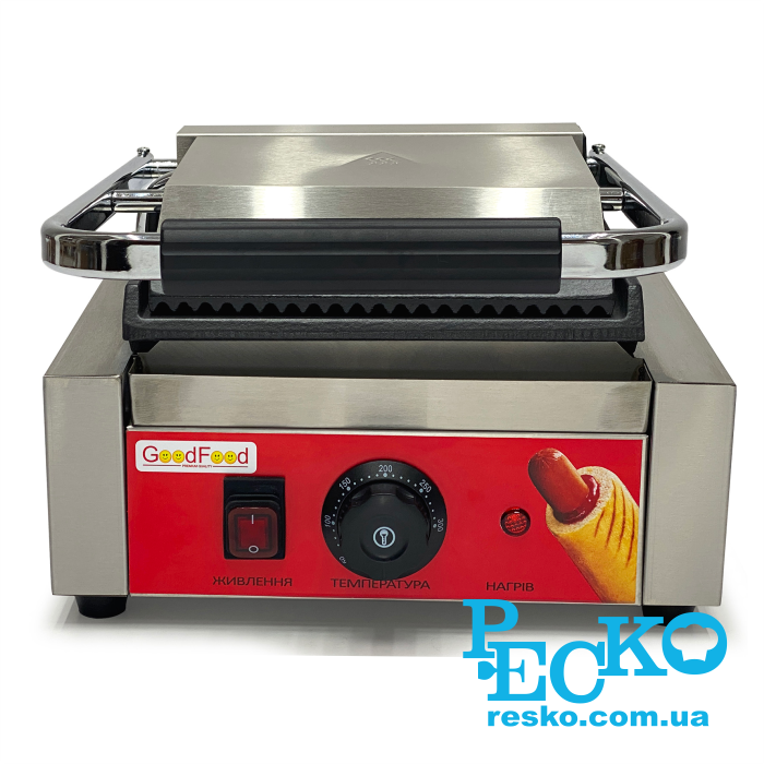 Гриль контактний GoodFood ECG10EA притискний професійний комбінований