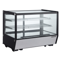 Вітрина холодильна Frosty RTW-160B-5 нержавіюча сталь кондитерська настільна горизонтальна