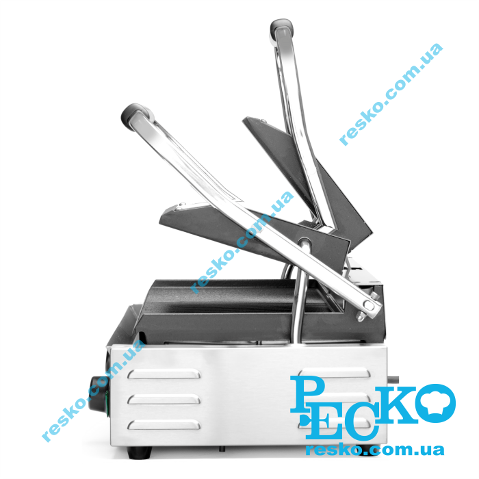 Гриль контактний Hendi 263709 притискний професійний ребристий