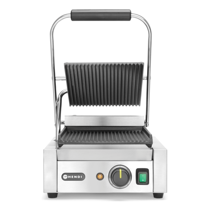 Гриль контактный Hendi 263501 прижимной профессиональный ребристый