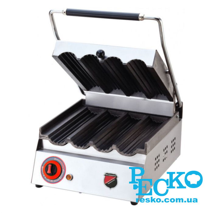 Гриль контактний Silver 2139 притискний професійний ребристий