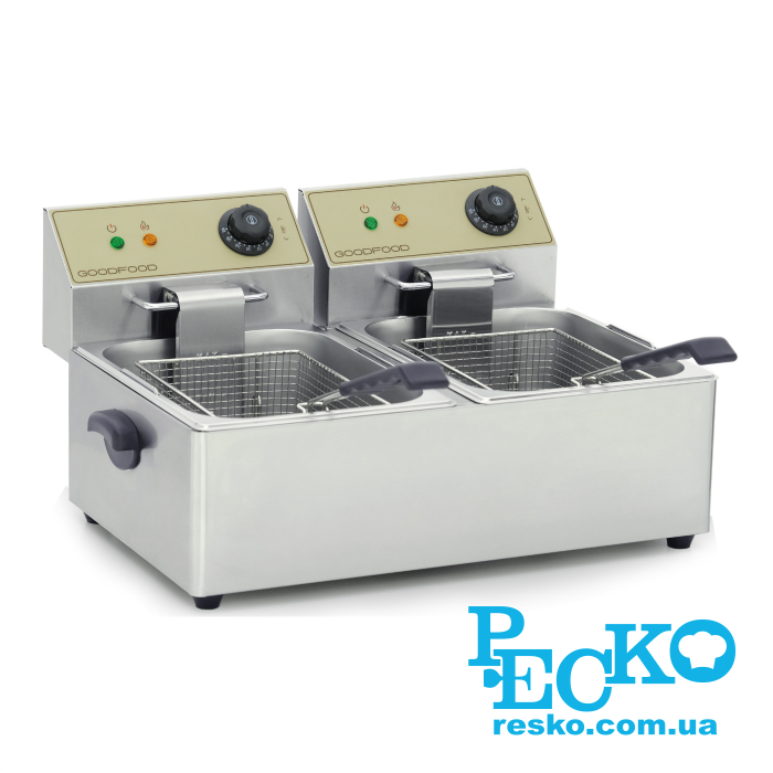 Фритюрниця GoodFood EF66 BEIGE електрична професійна 6+6 л