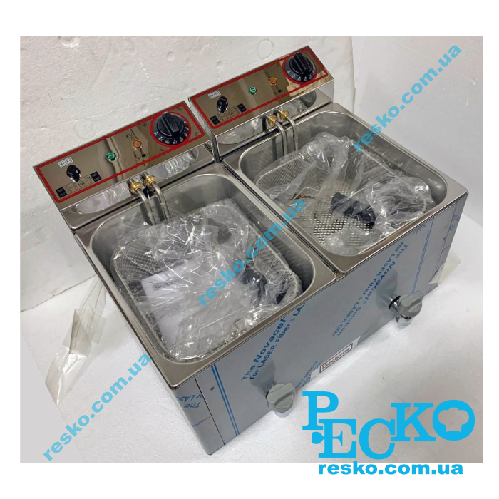 Фритюрниця Beckers FB 8+8 LT з краном електрична професійна 8+8 л