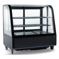 Вітрина холодильна Hurakan HKN-LPD100B чорна кондитерська настільна горизонтальна