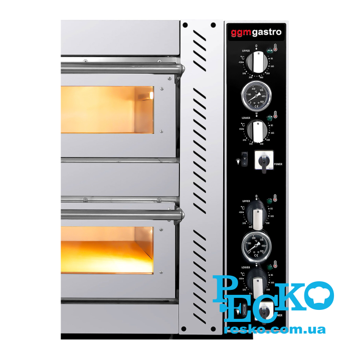 Піч для піци GGM Gastro POE4430 електрична дві камери
