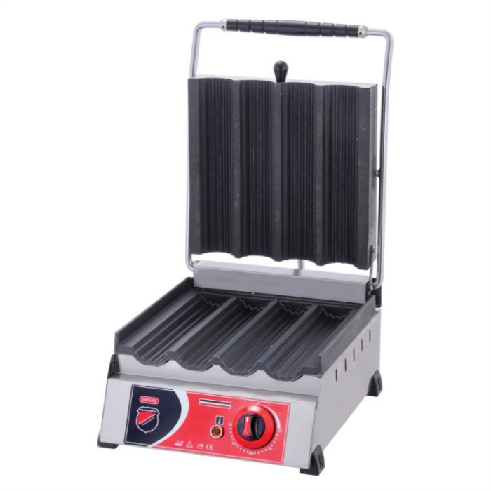 Гриль контактный Silver 2139 прижимной профессиональный ребристый