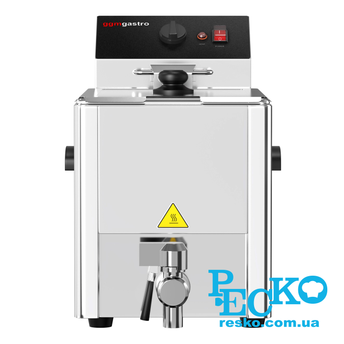 Фритюрниця GGM Gastro EFH8 з краном електрична професійна 8 л