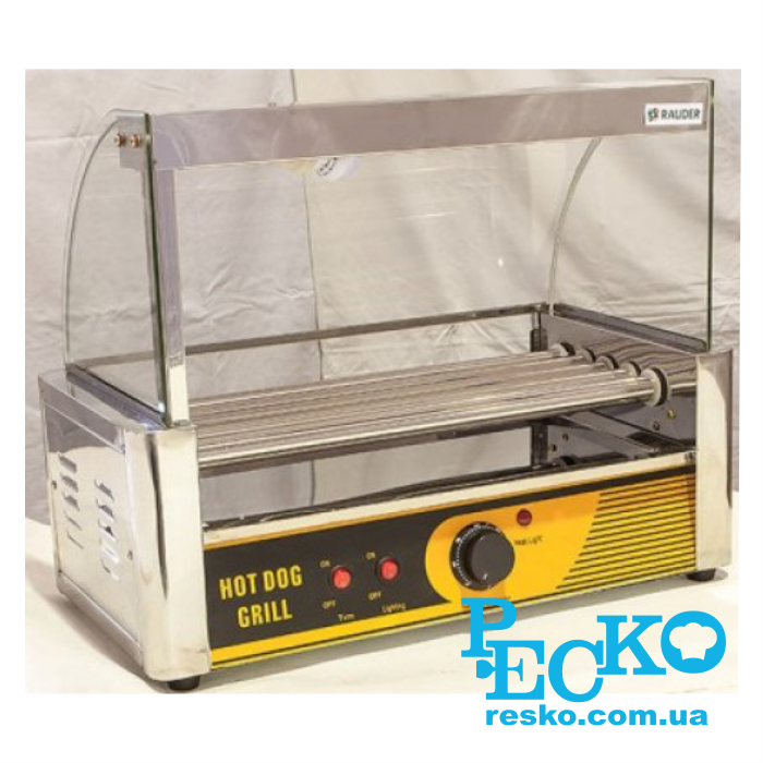 Гриль роликовий Rauder JRG-05G зі склом 5 роликів