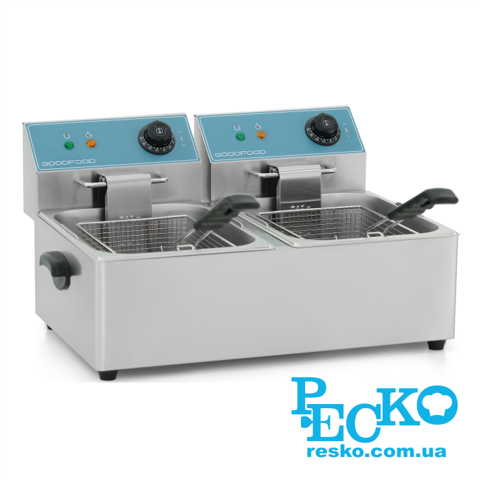 Фритюрниця GoodFood EF66 BLUE електрична професійна 6+6 л