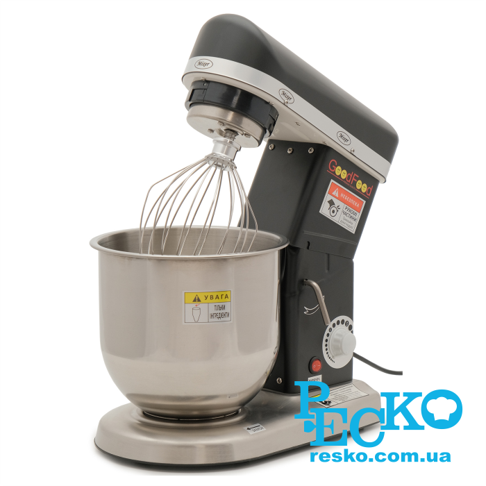 Миксер кондитерский планетарный GoodFood PM-B7 BLACK черный профессиональный 7 л промышленный настольный от компании РЕСКО