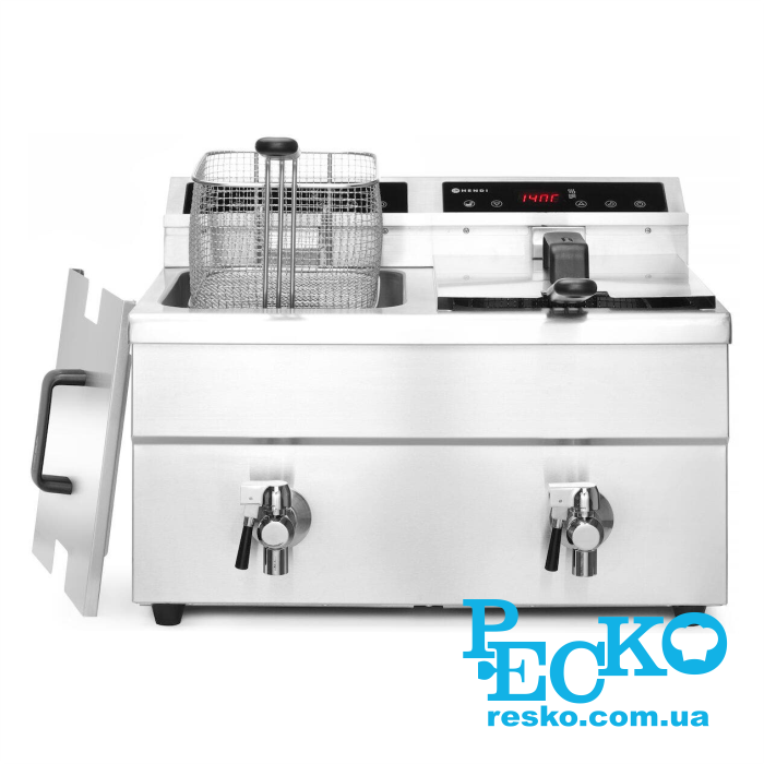 Фритюрница Hendi 215029 с краном индукционная профессиональная 8+8 л