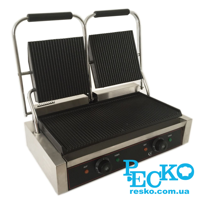 Гриль контактний Airhot DCG притискний професійний ребристий