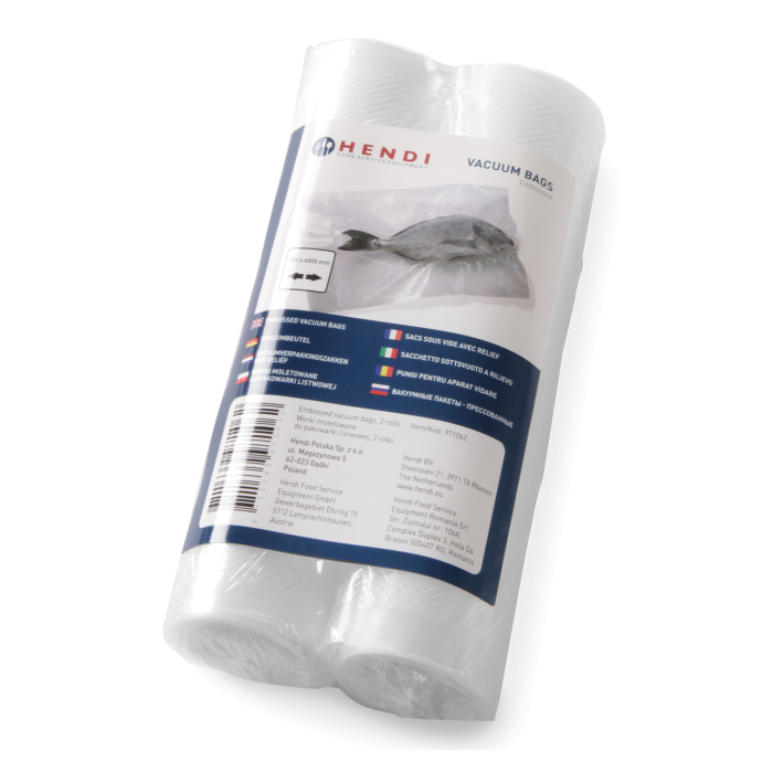 Вакуумные пакеты гофрированные в рулоне 200x6000 мм Hendi 971444