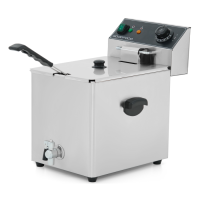 Фритюрниця GoodFood EF8T BLACK з краном електрична професійна 8 л