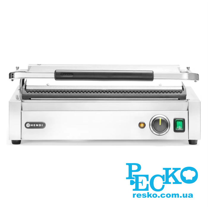 Гриль контактний Hendi 263624 panini XL притискний професійний ребристий