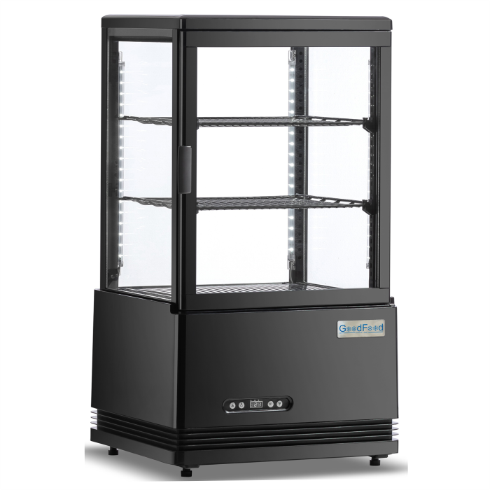 Шкаф холодильный GoodFood RT58L черная витрина барная настольная black