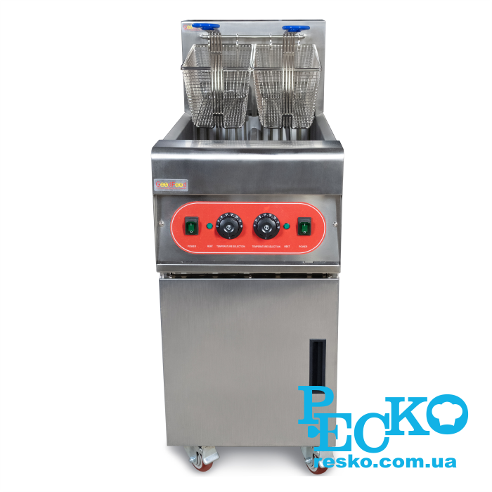 Фритюрниця GoodFood EF14L-2 з краном електрична професійна 14+14 л