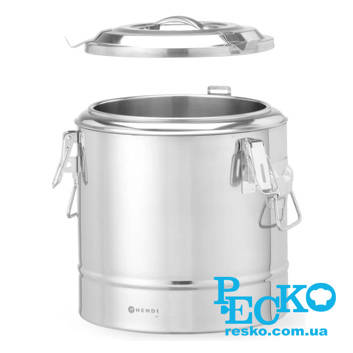 Термос для їжі із неіржавної сталі 22 л Hendi 708088 для транспортування їжі