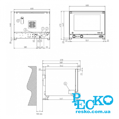 Піч конвекційна Unox XF023 Anna шафа пекарська