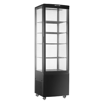 Шкаф холодильный Hurakan HKN-UPD218B black витрина барная напольная черная