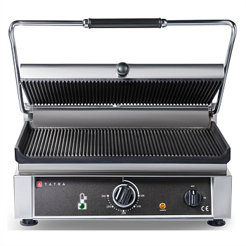 Гриль контактный TATRA EMP 102 прижимной профессиональный ребристый